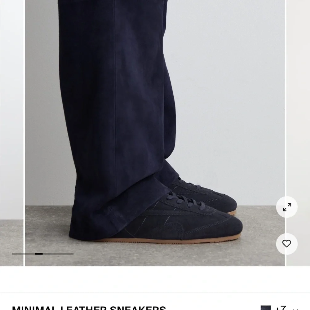 COS Navy Suede Minimal Athletic Sneakers